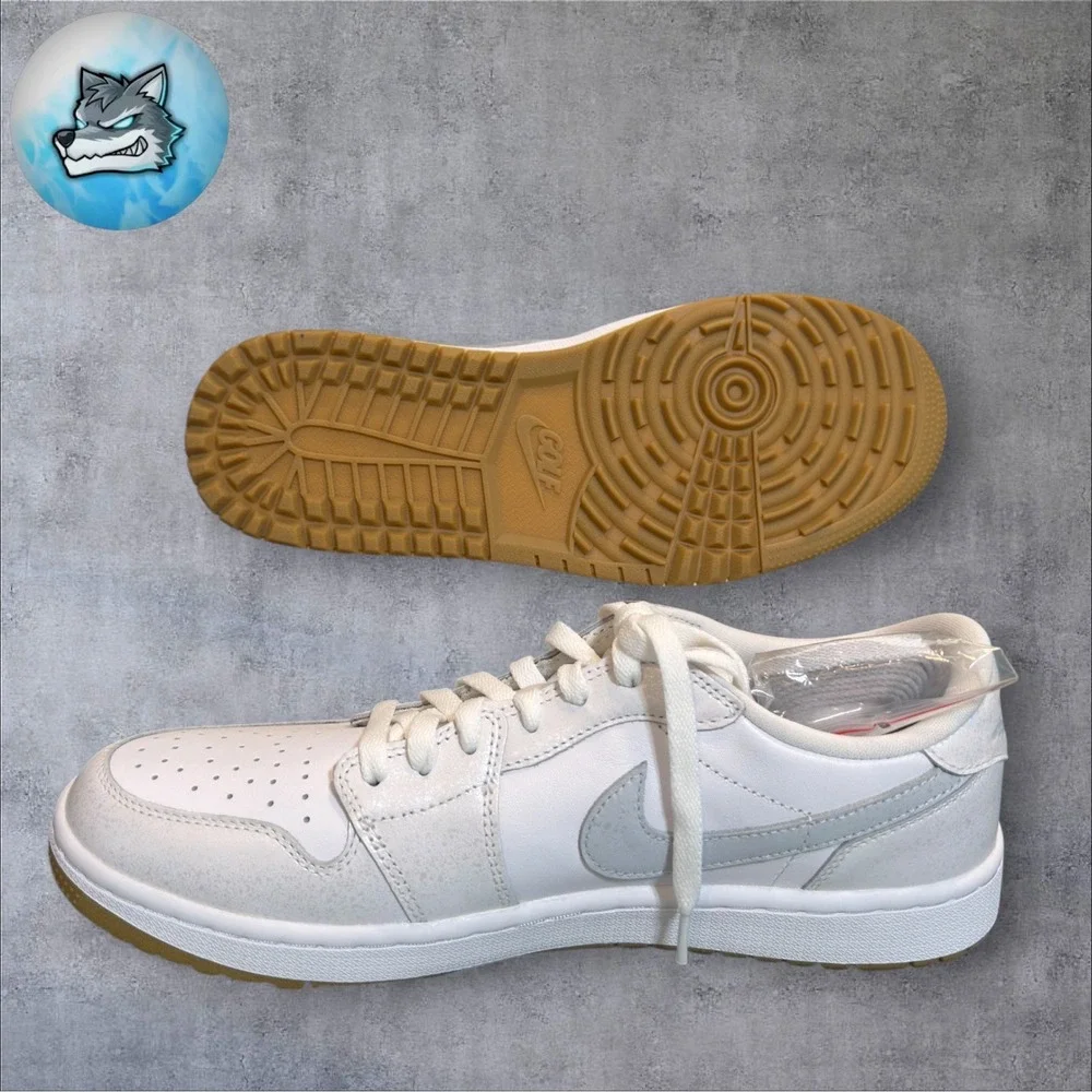 Nike Air Jordan 1 Low G Spikeless Golf DD9315-111 White / Gum Men's Size 14